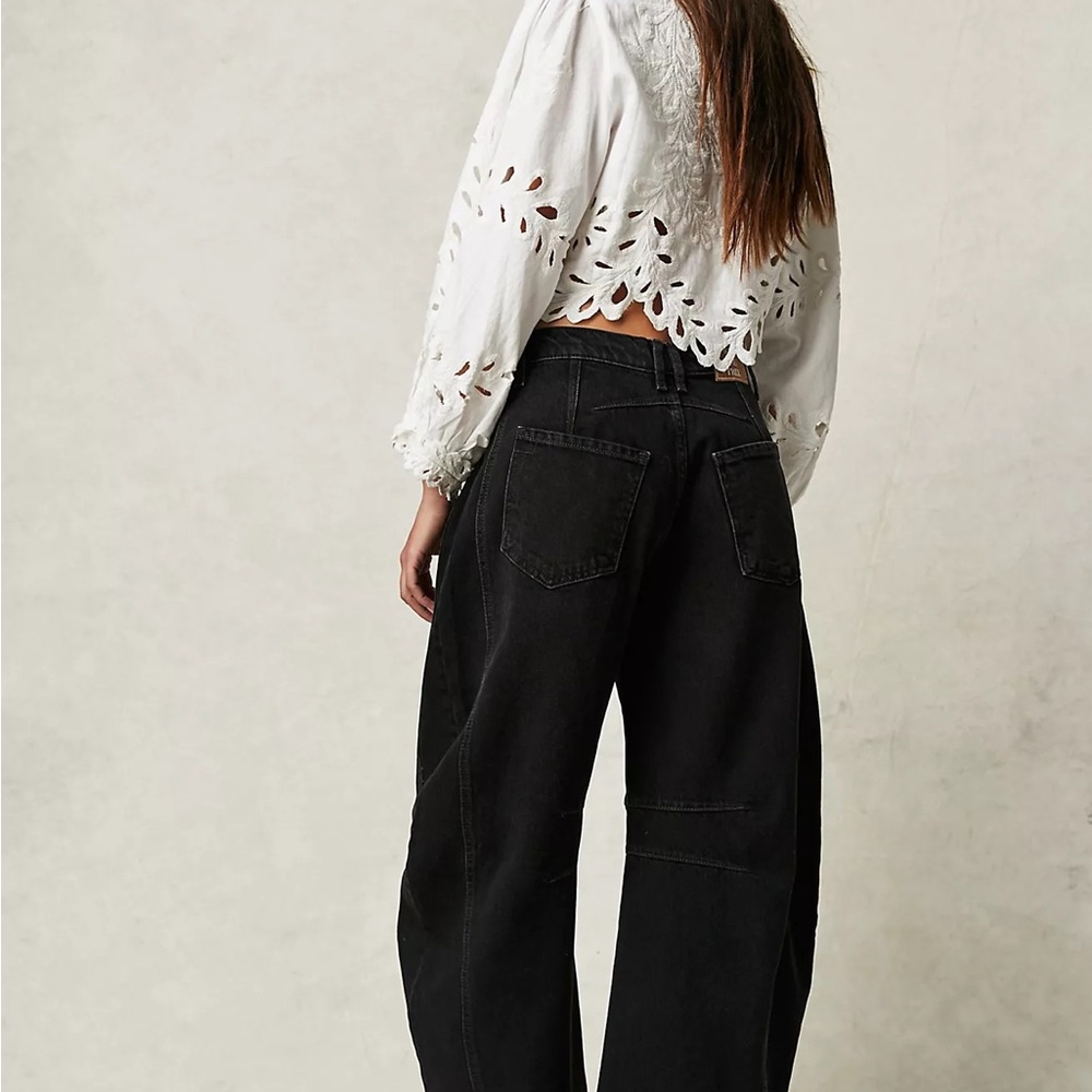 We The Free Good Luck Mid Rise Barrel Jeans - Picture 4 of 6